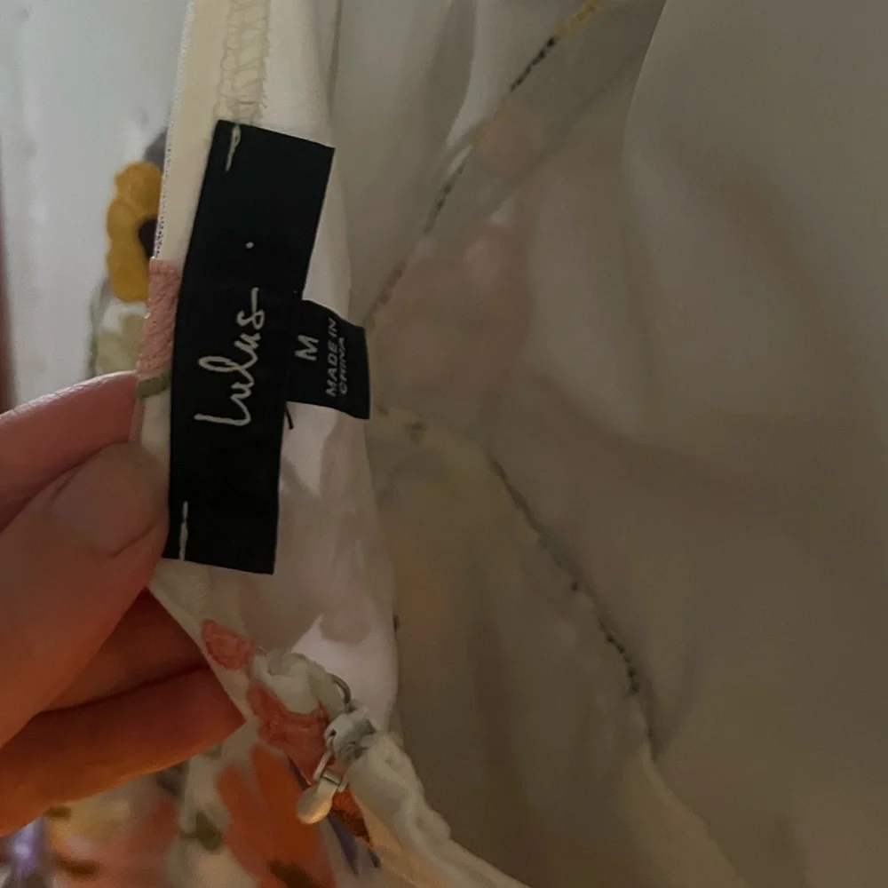 Lulu's Unique Impression Ivory 3D Floral Embroidered Halter Midi Dress - Picture 9 of 11